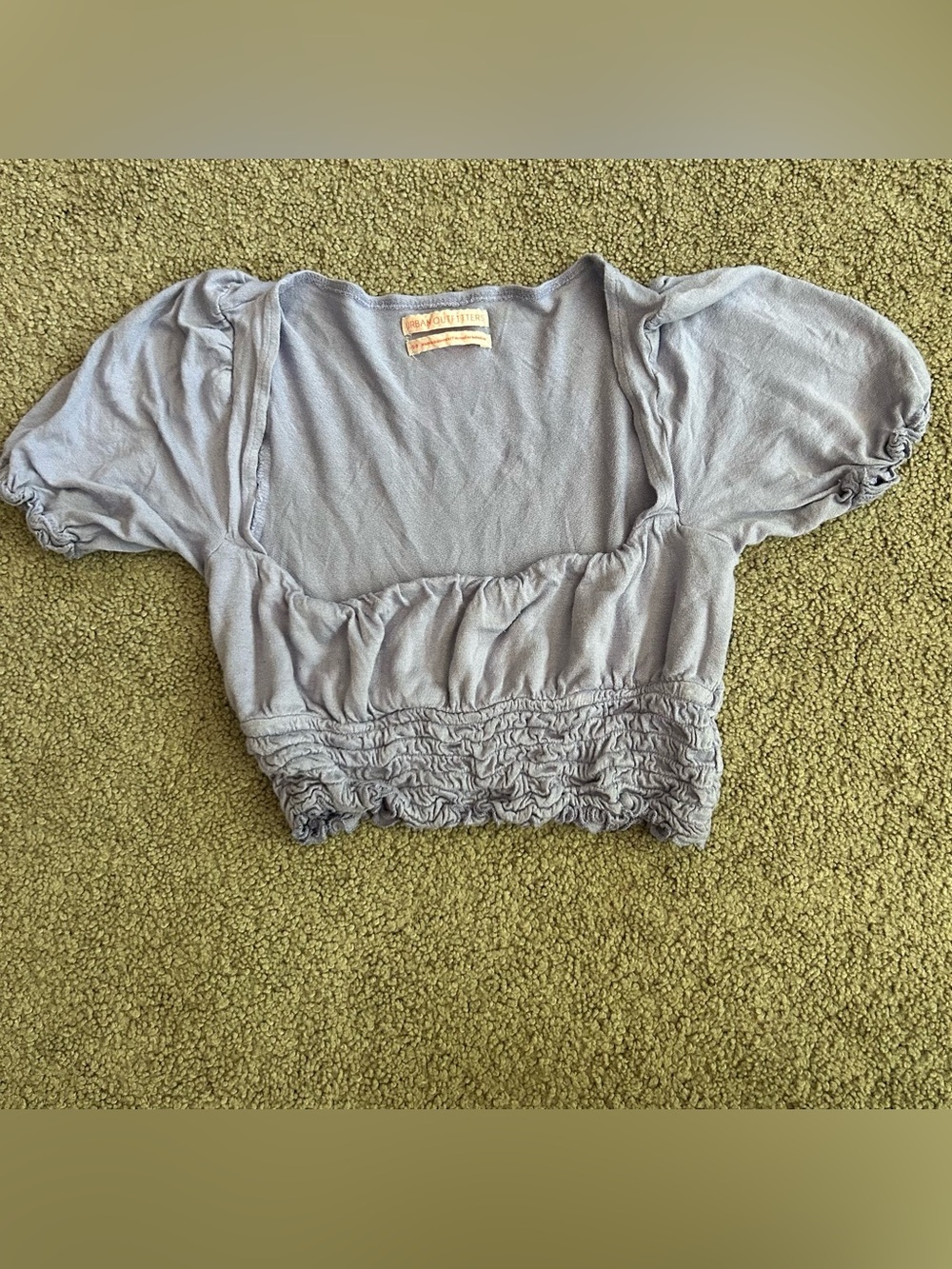UO smocked square neck blouse size small